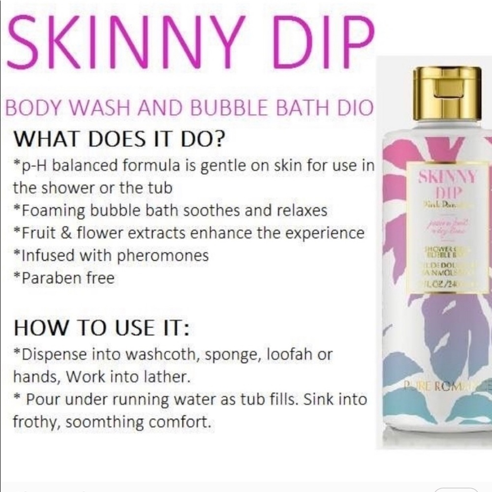 Pure Romance Pink Paradise Body Wash/Bubble Bath